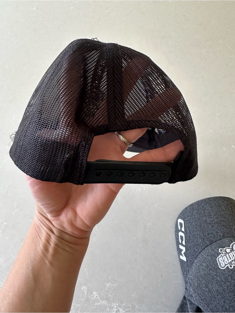 Savannah Ghost Pirates Logo Baseball Hats - Black & Gray - Picture 8 of 9